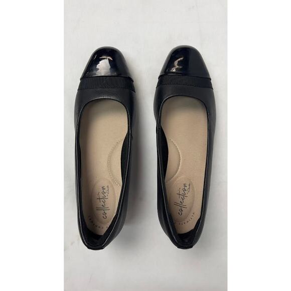 Clarks Shoes - Clarks womens Juliet Monte Pump, Black Leather 7.5 Wide US